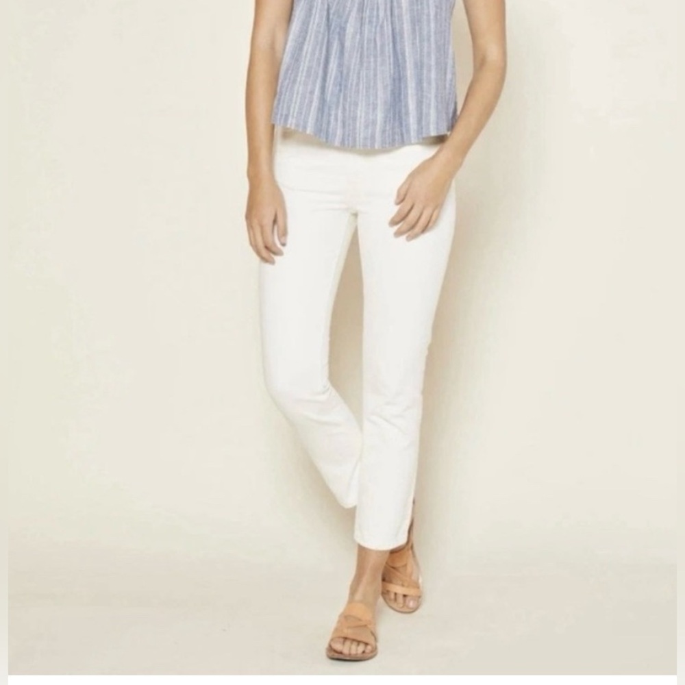 Outerknown SEA‎ Jeans Women's Dune High Rise Slim Fit In Salt/ White Size 29